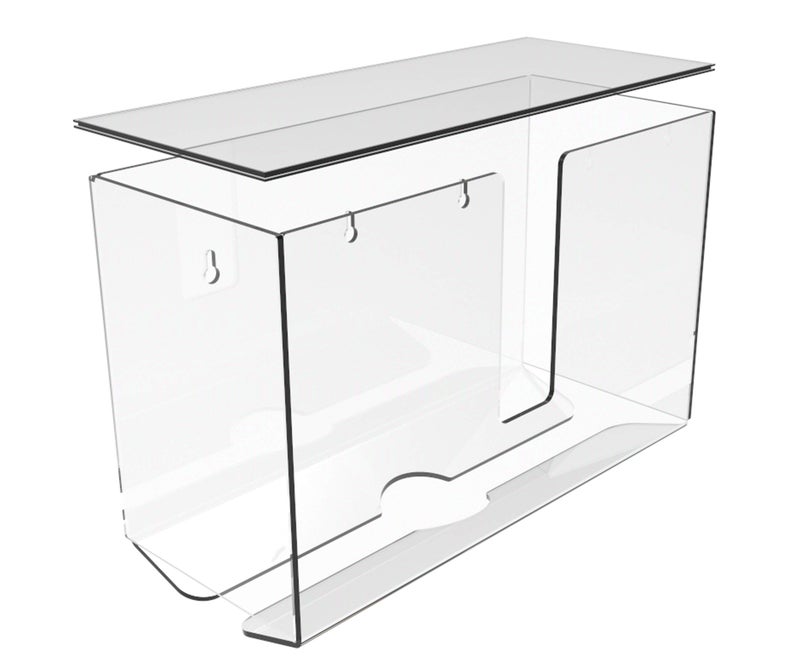 Cq acrylic Wall Mount Paper Towel Dispenser with Lid Clear Folded Paper Towel Holder for Bathroom Toilet and Kitchen Suitable for Z-fold  C-fold or Multi-Fold Paper Towels Pack of 1 - Image 1